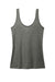 District DT154 Womens Perfect Blend CVC V-Neck Tank Top Heather Charcoal Grey Flat Back