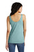 District DT154 Womens Perfect Blend CVC V-Neck Tank Top Heather Eucalyptus Blue Model Back