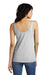 District DT154 Womens Perfect Blend CVC V-Neck Tank Top Heather Light Grey Model Back