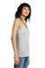 District DT154 Womens Perfect Blend CVC V-Neck Tank Top Heather Light Grey Model Side