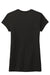 District DT155 Womens Fitted Perfect Tri Short Sleeve Crewneck T-Shirt Black Flat Back