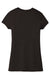 District DT155 Womens Fitted Perfect Tri Short Sleeve Crewneck T-Shirt Black Frost Flat Back