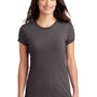 District Womens Fitted Perfect Tri Short Sleeve Crewneck T-Shirt - Heather Charcoal Grey