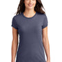 District Womens Fitted Perfect Tri Short Sleeve Crewneck T-Shirt - Navy Blue Frost