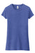 District DT155 Womens Fitted Perfect Tri Short Sleeve Crewneck T-Shirt Royal Blue Frost Flat Front