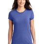 District Womens Fitted Perfect Tri Short Sleeve Crewneck T-Shirt - Royal Blue Frost