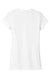 District DT155 Womens Fitted Perfect Tri Short Sleeve Crewneck T-Shirt White Flat Back