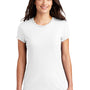 District Womens Fitted Perfect Tri Short Sleeve Crewneck T-Shirt - White