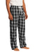 District DT1800 Mens Flannel Plaid Lounge Pants Black Model 3q