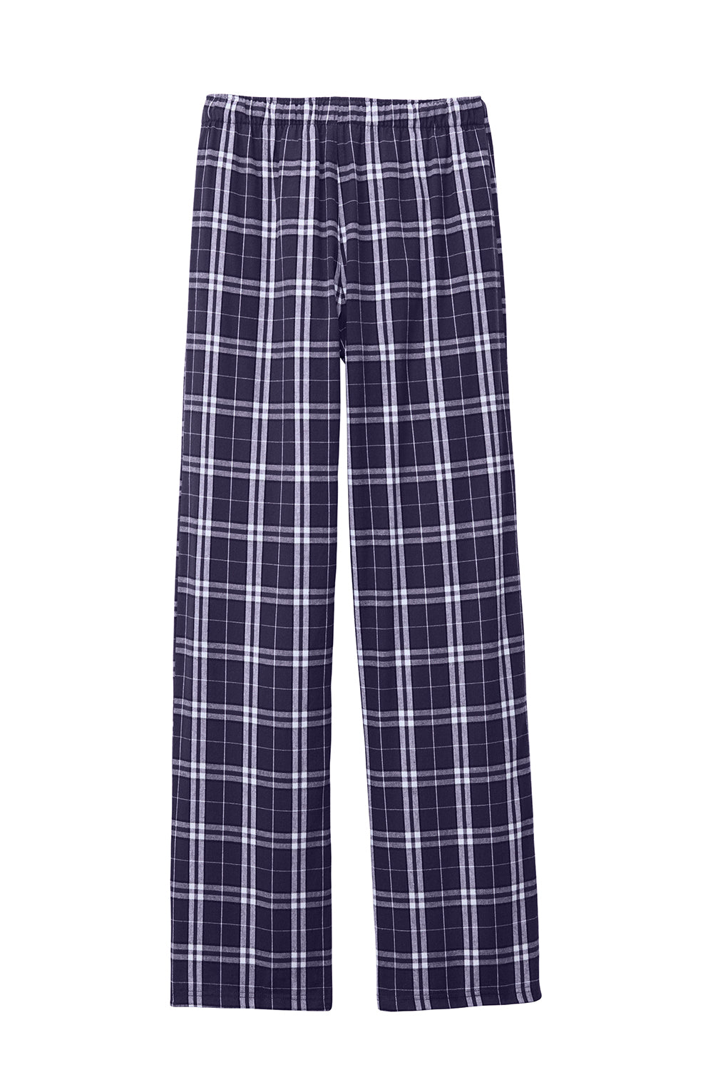 District DT1800 Mens Flannel Plaid Lounge Pants Purple/White Flat Back