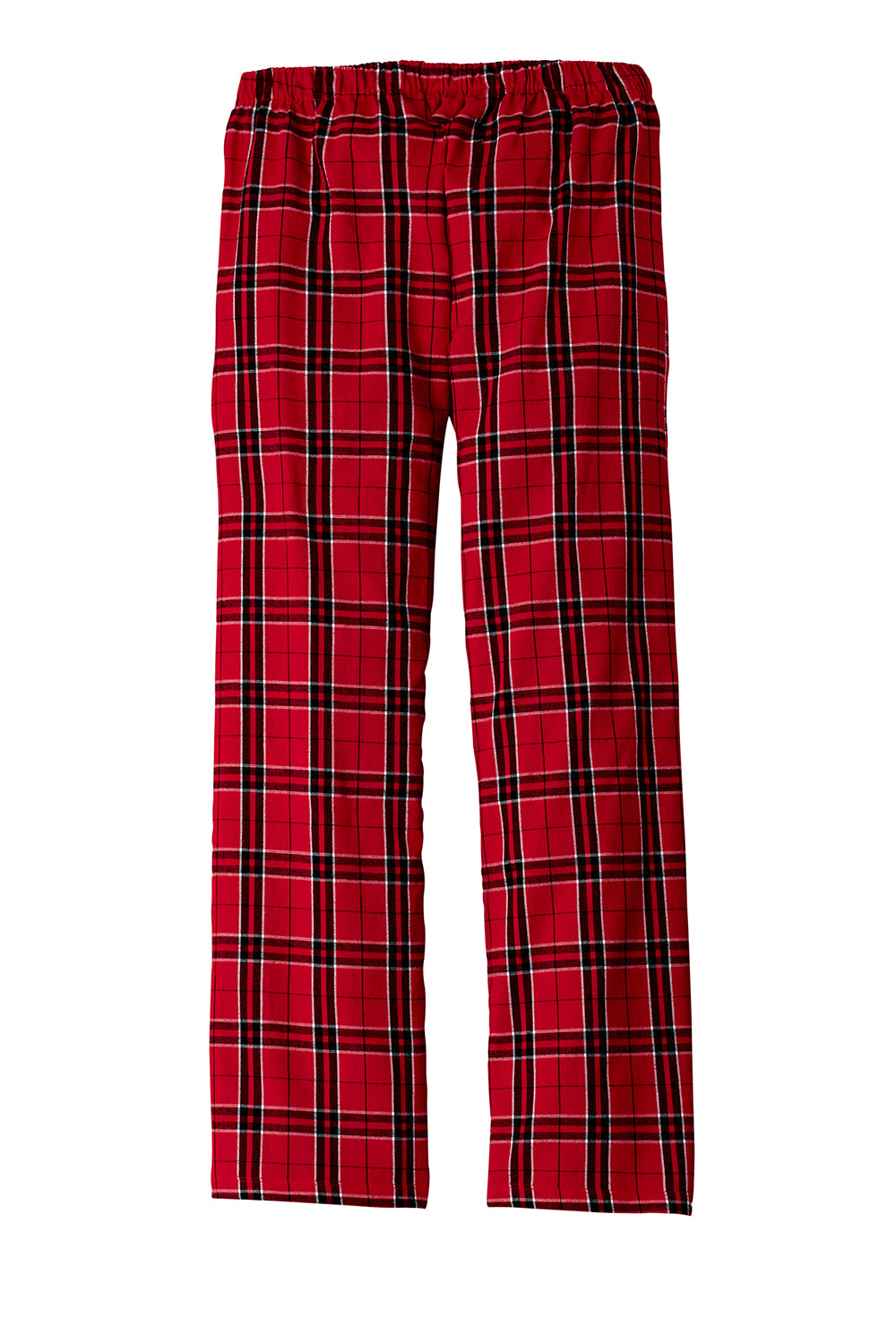 District DT1800 Mens Flannel Plaid Lounge Pants New Red Flat Back