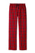 District DT1800 Mens Flannel Plaid Lounge Pants New Red Flat Front