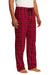 District DT1800 Mens Flannel Plaid Lounge Pants New Red Model 3q