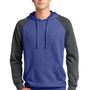 District Mens Fleece Hooded Sweatshirt Hoodie - Heather Deep Royal Blue/Grey