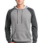 District Mens Fleece Hooded Sweatshirt Hoodie w/ Pouch Pocket - Heather Grey/Grey