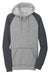 District DT196 Mens Fleece Hooded Sweatshirt Hoodie Heather Grey/Grey Flat Front