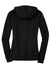 District DT2100 Womens Full Zip Hooded Sweatshirt Hoodie Black Flat Back