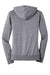 District DT2100 Womens Full Zip Hooded Sweatshirt Hoodie Heather Dark Grey Flat Back