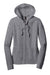 District DT2100 Womens Full Zip Hooded Sweatshirt Hoodie Heather Dark Grey Flat Front