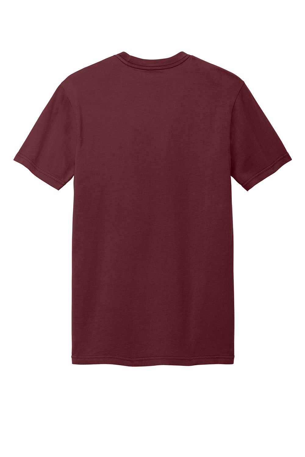 District DT2101 Mens District Wash Short Sleeve Crewnect T-Shirt Garnet Red Flat Back