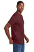 District DT2101 Mens District Wash Short Sleeve Crewnect T-Shirt Garnet Red Model Side