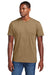 District DT2101 Mens District Wash Short Sleeve Crewnect T-Shirt Golden Spice Model Front