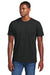 District DT2101 Mens District Wash Short Sleeve Crewnect T-Shirt Graphite Grey Model Front