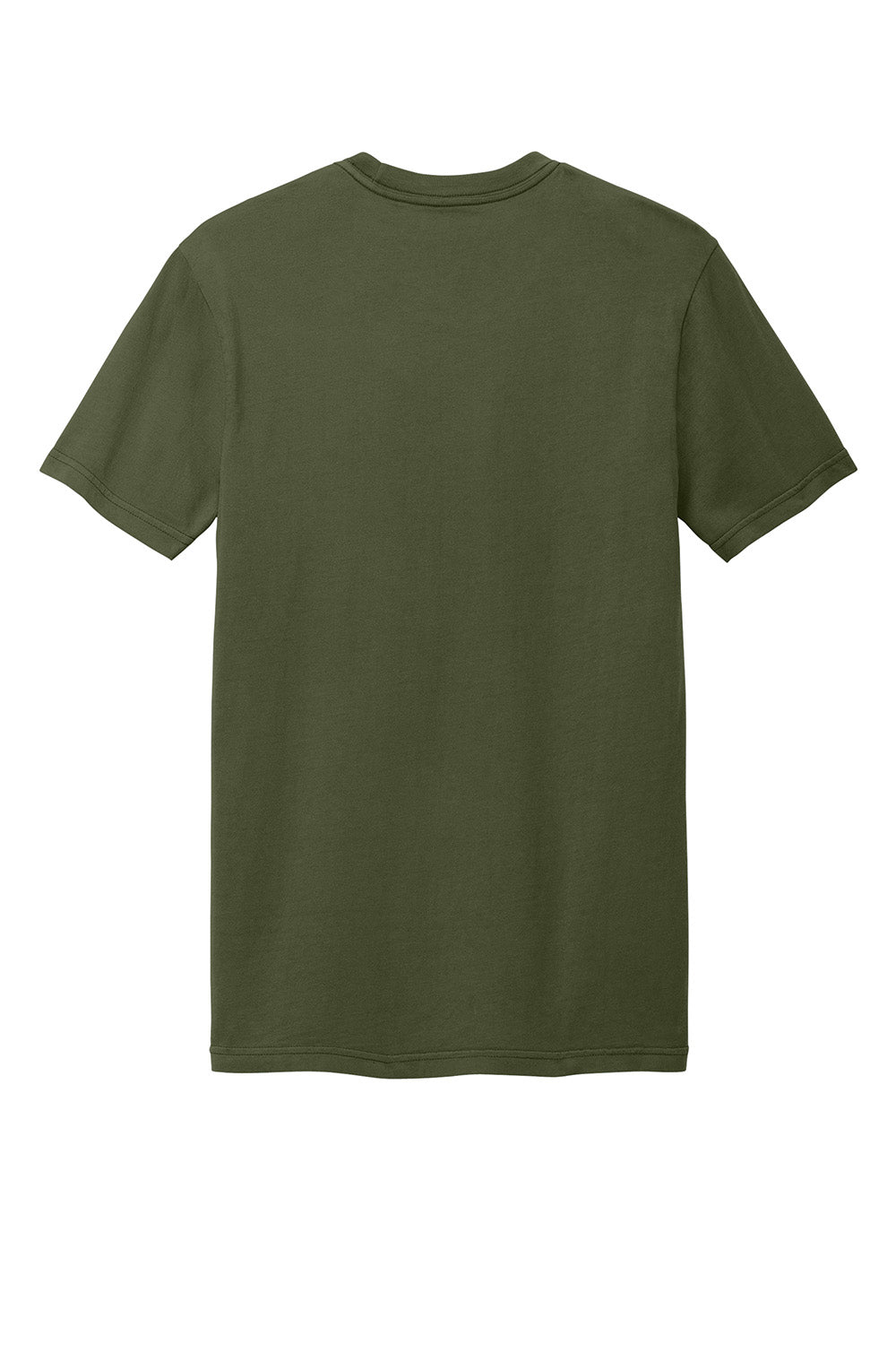 District DT2101 Mens District Wash Short Sleeve Crewnect T-Shirt Olive Drab Green Flat Back