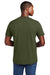 District DT2101 Mens District Wash Short Sleeve Crewnect T-Shirt Olive Drab Green Model Back