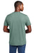 District DT2101 Mens District Wash Short Sleeve Crewnect T-Shirt Sage Green Model Back