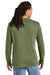 District DT2103 Mens District Wash Long Sleeve Crewneck T-Shirt Olive Drab Green Model Back