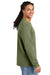 District DT2103 Mens District Wash Long Sleeve Crewneck T-Shirt Olive Drab Green Model Side