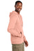 District DT2200 Mens District Wash Fleece Hooded Sweatshirt Hoodie Cactus Rose Pink Model Side