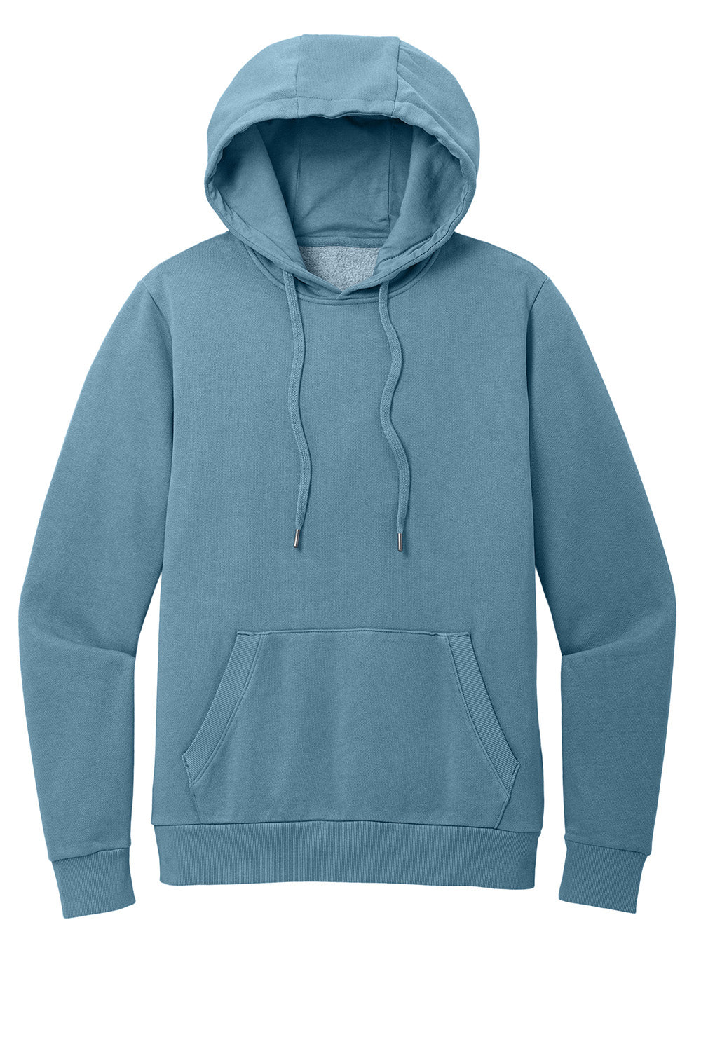 District DT2200 Mens District Wash Fleece Hooded Sweatshirt Hoodie Dusk Blue Flat Front