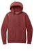 District DT2200 Mens District Wash Fleece Hooded Sweatshirt Hoodie Garnet Red Flat Front