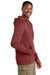 District DT2200 Mens District Wash Fleece Hooded Sweatshirt Hoodie Garnet Red Model Side