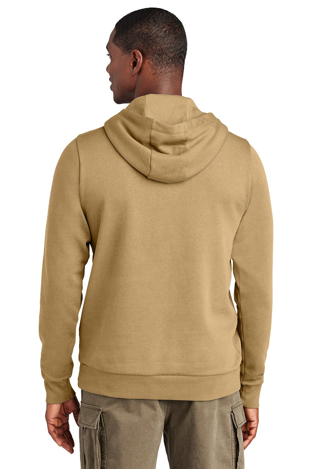 District DT2200 Mens District Wash Fleece Hooded Sweatshirt Hoodie Golden Spice Model Back