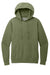 District DT2200 Mens District Wash Fleece Hooded Sweatshirt Hoodie Olive Drab Green Flat Front