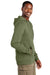 District DT2200 Mens District Wash Fleece Hooded Sweatshirt Hoodie Olive Drab Green Model Side