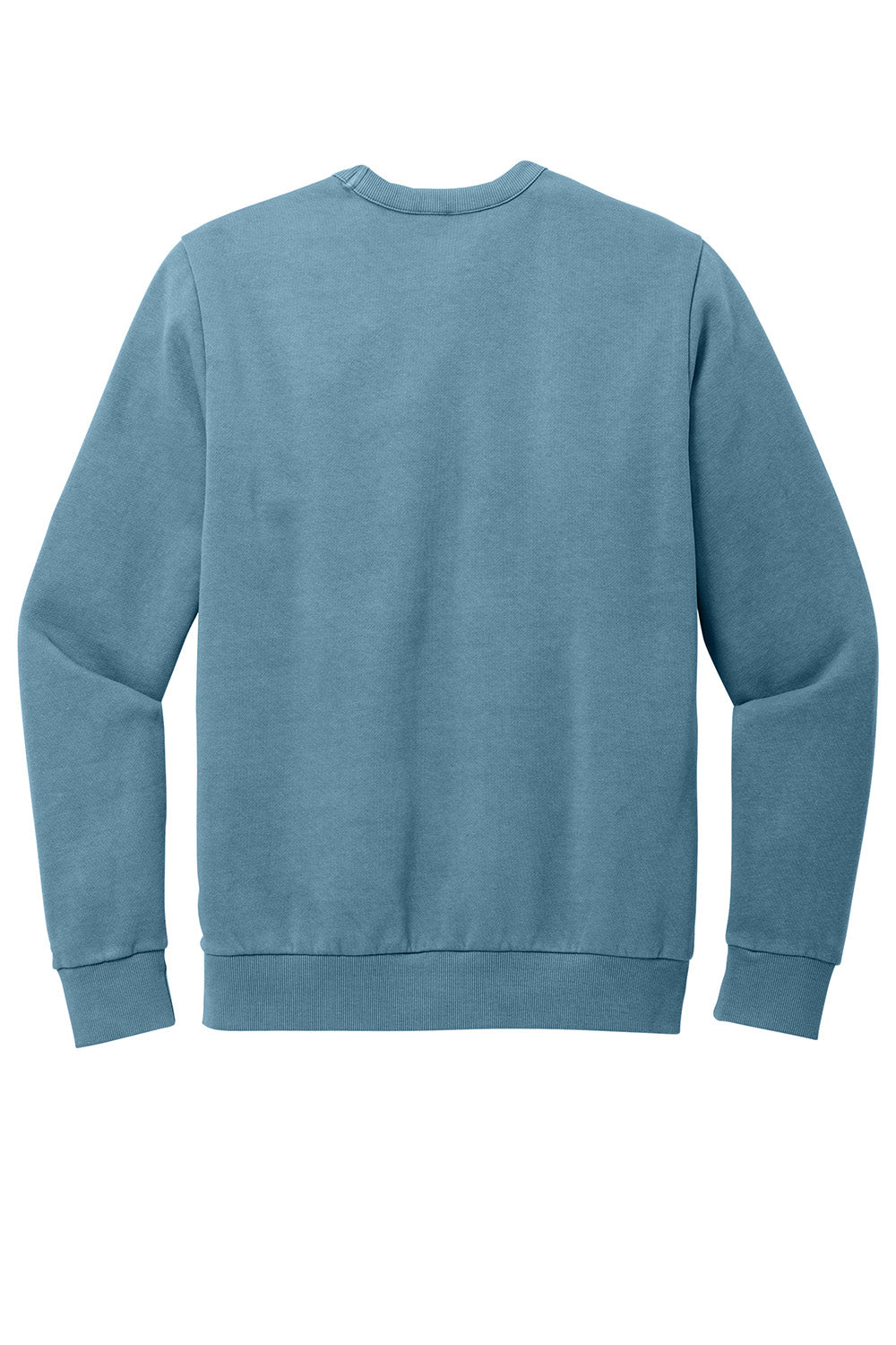 District DT2204 Mens District Wash Fleece Crewneck Sweatshirt Dusk Blue Flat Back