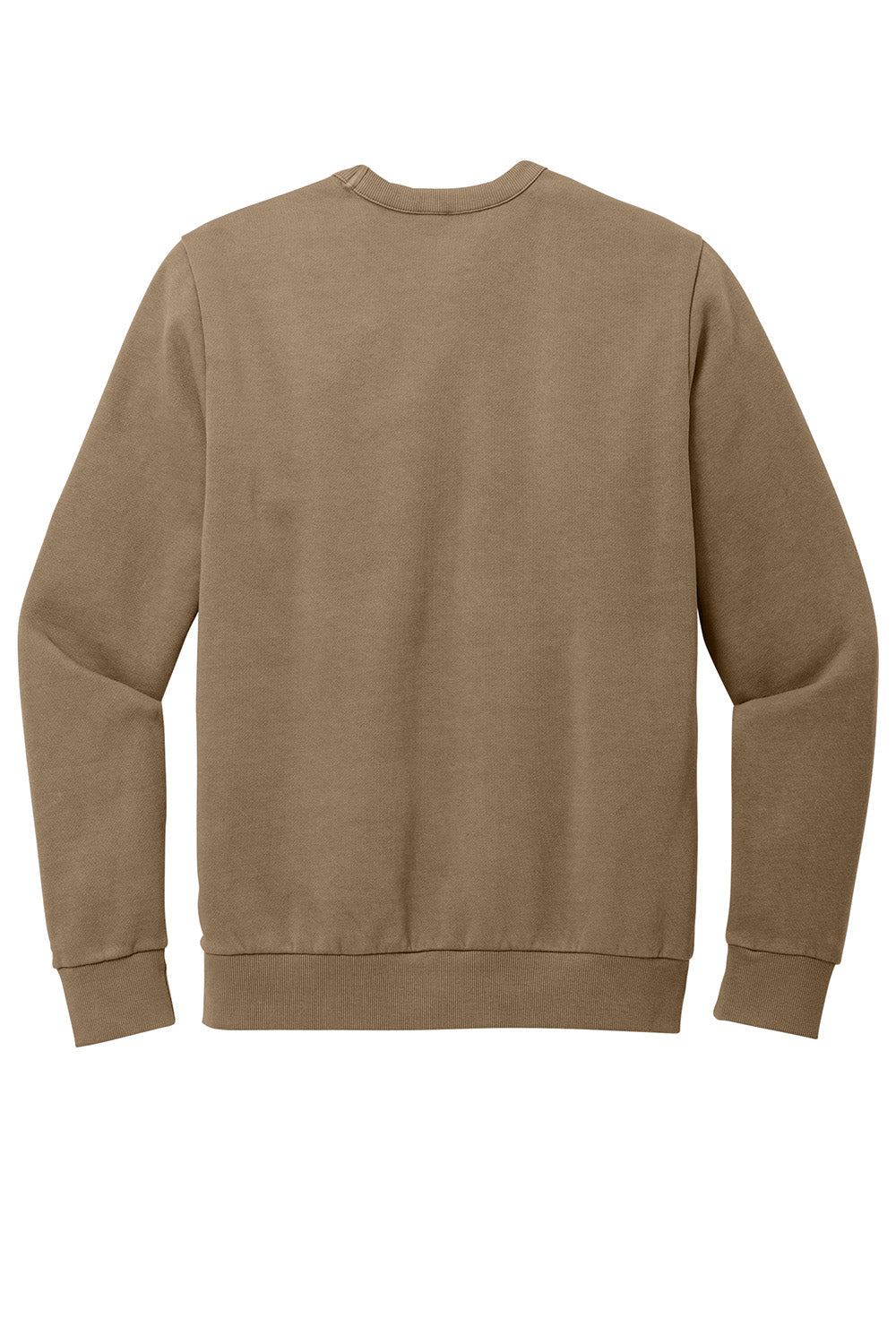 District DT2204 Mens District Wash Fleece Crewneck Sweatshirt Mushroom Brown Flat Back