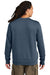 District DT2204 Mens District Wash Fleece Crewneck Sweatshirt True Navy Blue Model Back