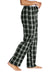 District DT2800 Womens Flannel Plaid Lounge Pants Black Model Side