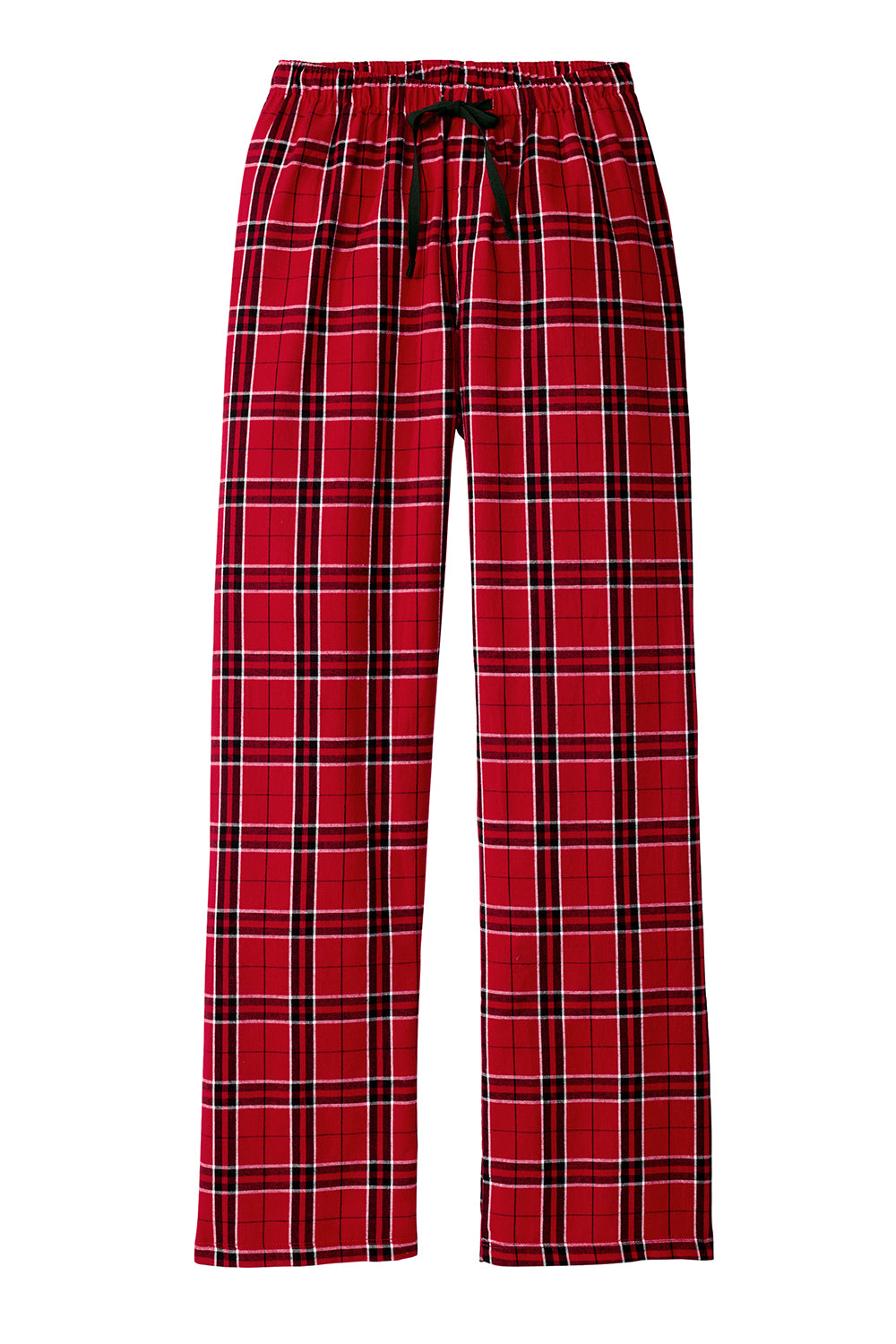 District DT2800 Womens Flannel Plaid Lounge Pants New Red Flat Front