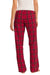 District DT2800 Womens Flannel Plaid Lounge Pants New Red Model Back