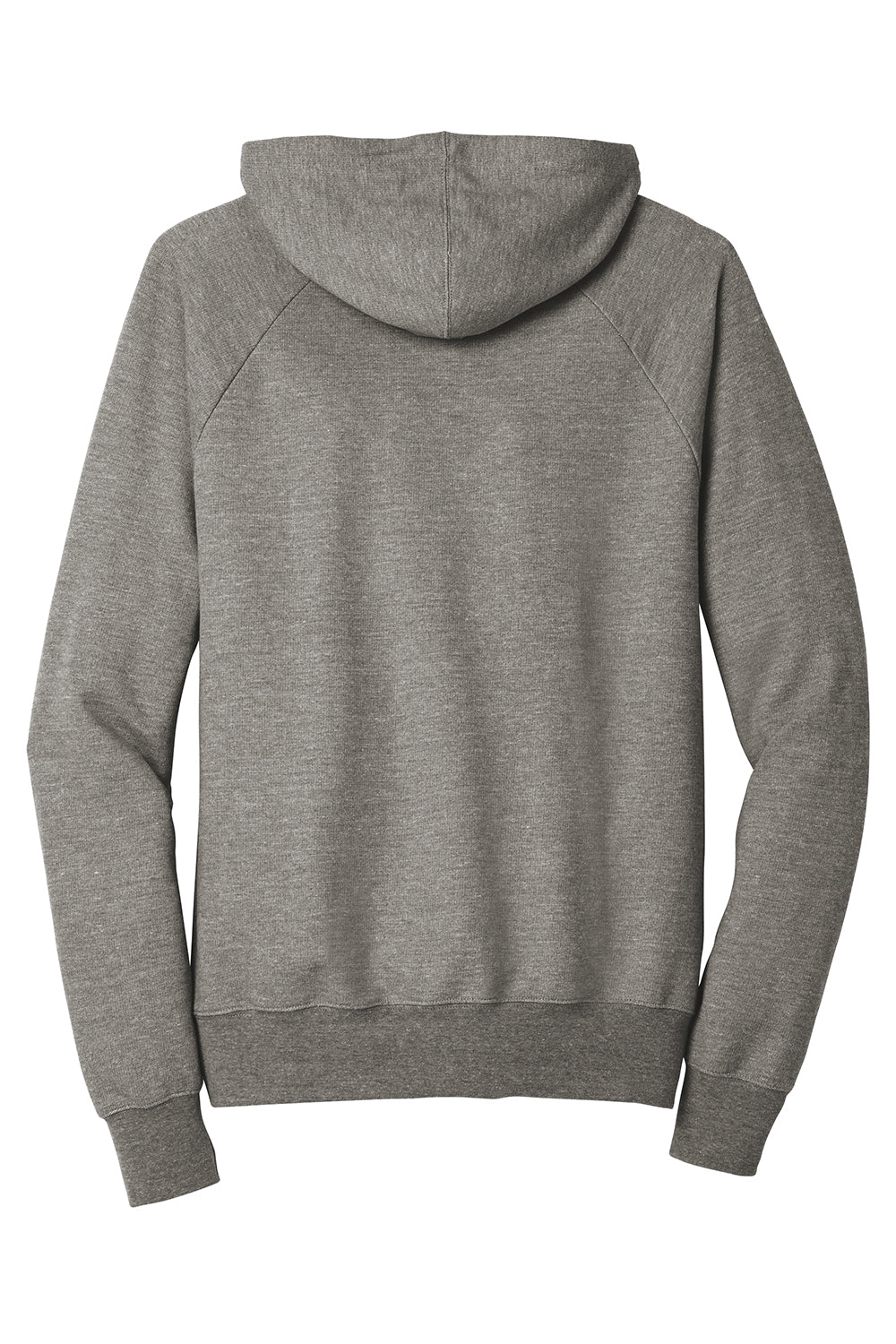 District DT355 Mens Perfect French Terry Hooded Sweatshirt Hoodie Grey Frost Flat Back