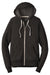 District DT356 Mens Perfect French Terry Full Zip Hooded Sweatshirt Hoodie Black Flat Front