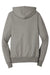 District DT356 Mens Perfect French Terry Full Zip Hooded Sweatshirt Hoodie Grey Frost Flat Back