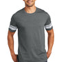 District Mens Game Short Sleeve Crewneck T-Shirt - Heather Charcoal Grey/White