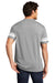 District DT376 Mens Game Short Sleeve Crewneck T-Shirt Heather Nickel Grey/White Model Back